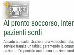 Al pronto soccorso, interprete LIS per i pazienti sordi